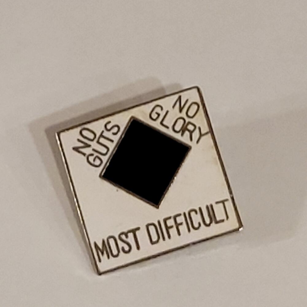 Vintage No Guts No Glory Most Difficult Lapel Hat Pin